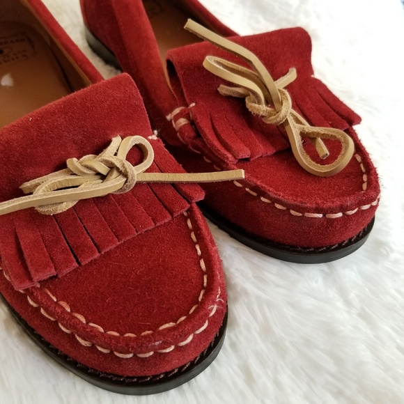 LUCKY BRAND | Red Suede Loafers - Picture 4 of 7